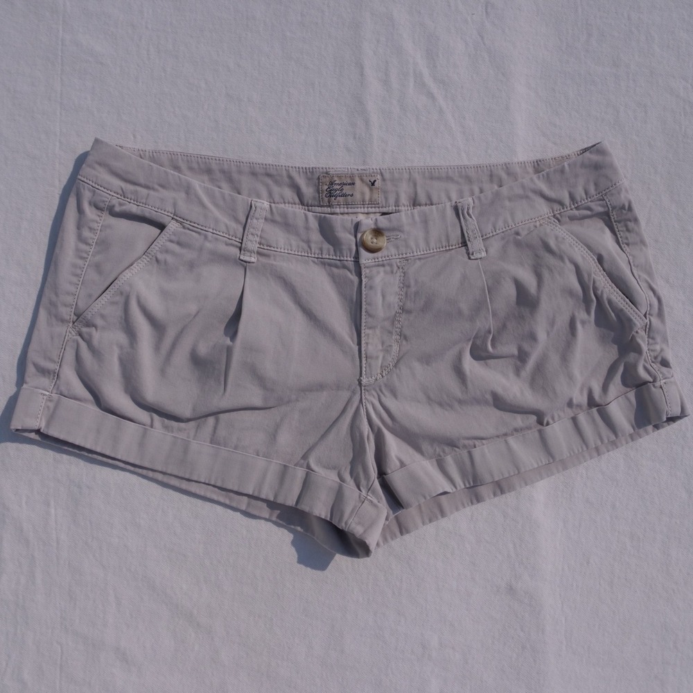 Y2k American Eagle Outfitters low rise micro mini hip slung shorts - Picture 1 of 8